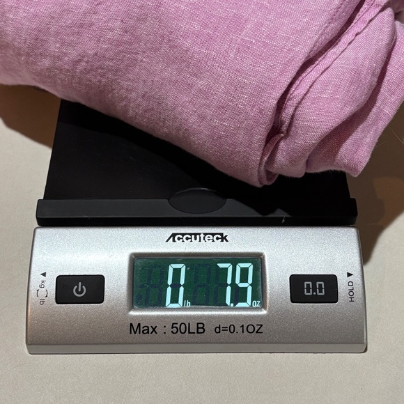 J. Crew Women Baird McNutt Irish Linen Slim Fit Button Up Shirt Sz 4 Pink Preppy - Picture 9 of 9